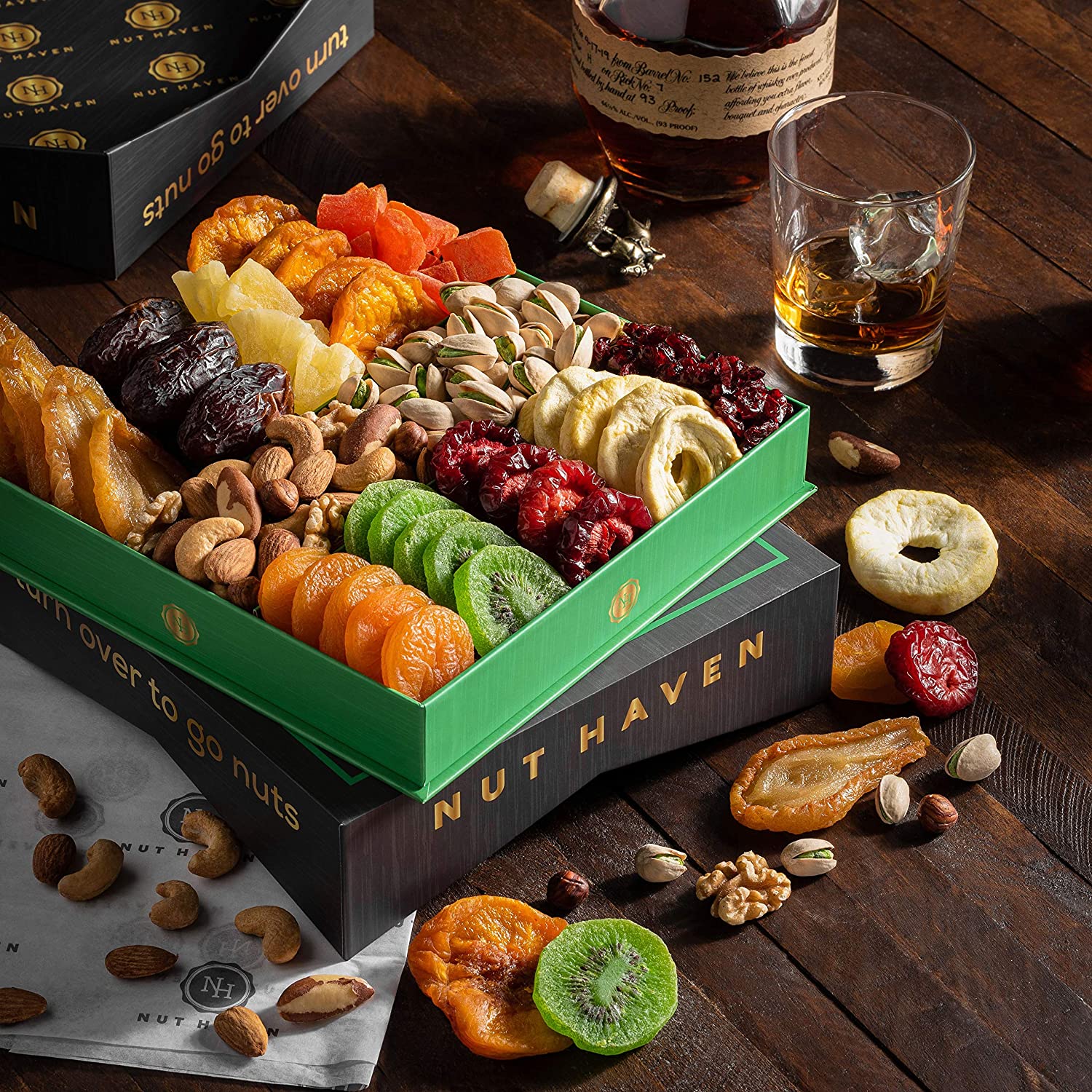 Christmas Holiday Fresh Dried Fruit & Nuts Gift Basket - Eco Trade Company