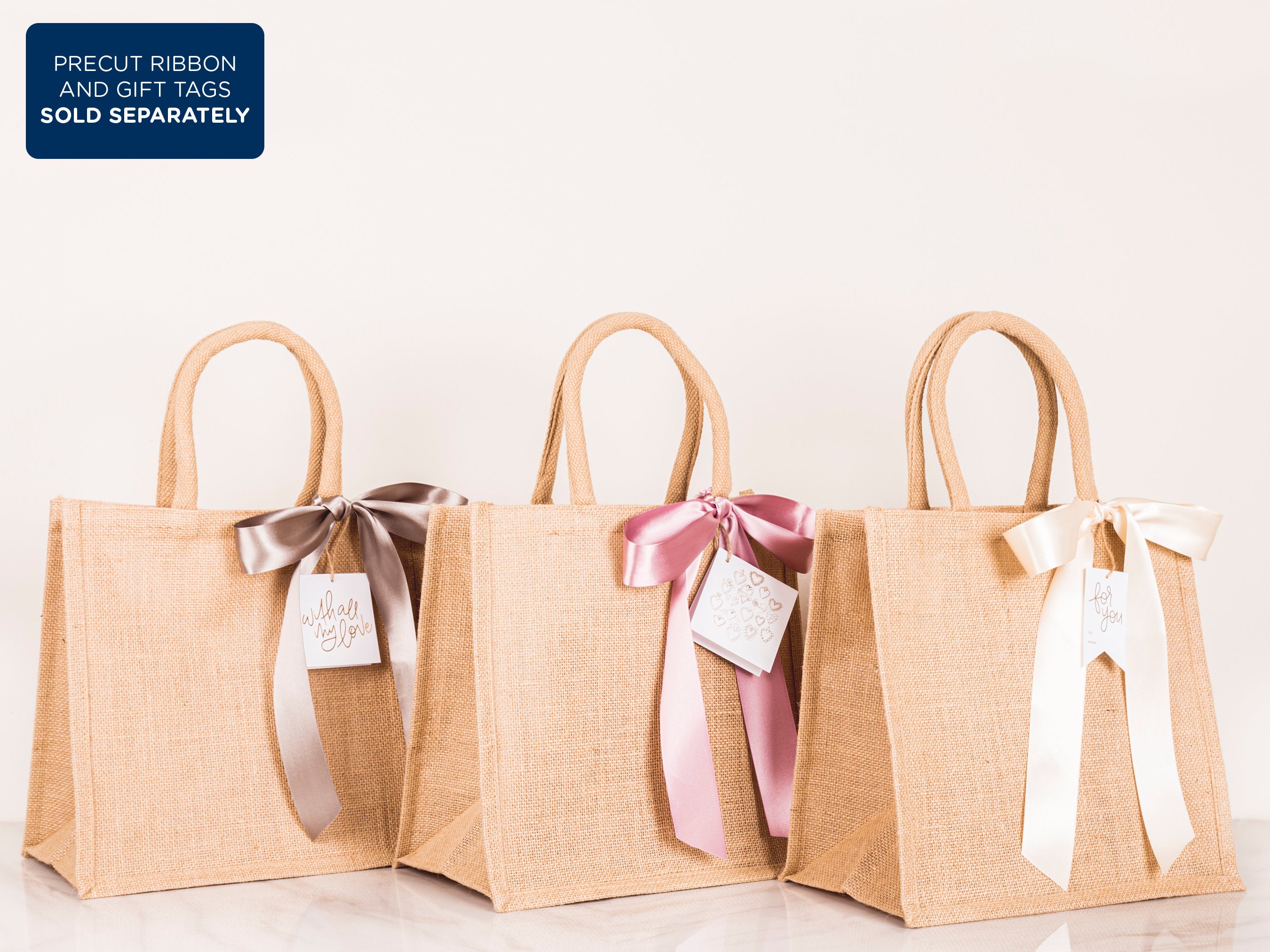 20 Medium Jute Burlap Bags, Wedding Welcome Bags, Gift Bag, Burlap