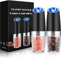 Electric Salt & Pepper Grinder Set, Adjustable Coarseness, LED, One-Hand Use, Stainless Steel 2-Pack - Eco Trade Company