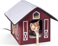 Outdoor Heated Kitty House, Insulated Shelter with Heated Pad for Winter - Eco Trade Company