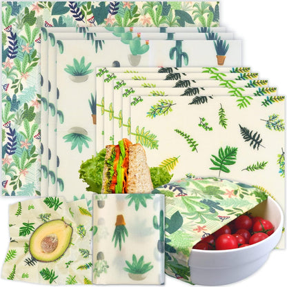 Reusable Beeswax Wrap - 9 Pack Eco-Friendly Food Wraps, Bread Sandwich Wrapper - Organic, Sustainable, Zero Waste, Reusable Plastic-Free - Eco Trade Company