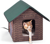 Outdoor Heated Kitty House, Insulated Shelter with Heated Pad for Winter - Eco Trade Company