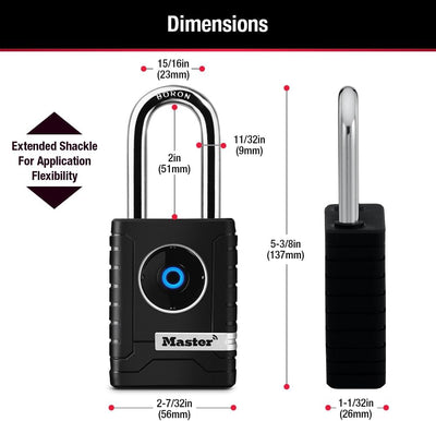 Fingerprint Lock - Heavy Duty Outdoor Biometric Padlock - Eco Trade Company
