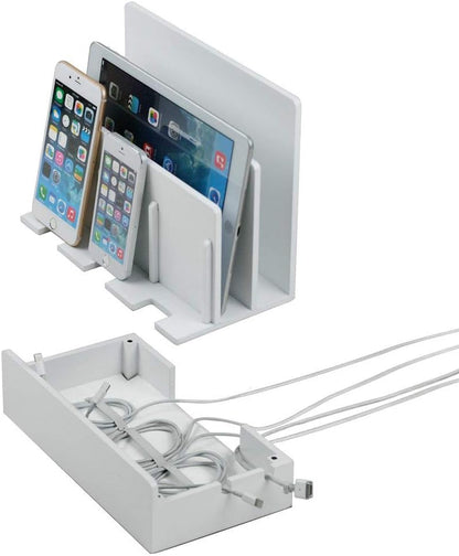 Eco-Friendly Bamboo Multi-Device Charging Station Dock & Organizer