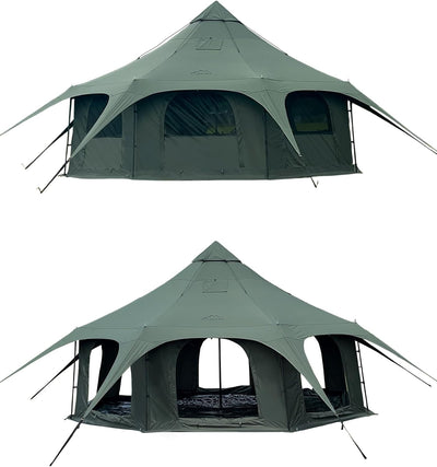 Cotton Canvas Tent Bell - Breathable and Windproof Family Camping Tents Glamping for 6/8/10 Person - Eco Trade Company
