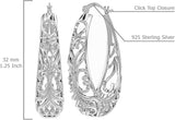 925 Sterling Silver Hoop Earrings - Eco Trade Company