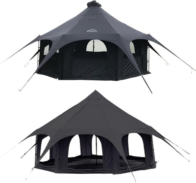 Cotton Canvas Tent Bell - Breathable and Windproof Family Camping Tents Glamping for 6/8/10 Person - Eco Trade Company