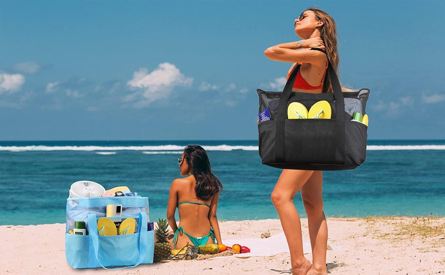 EMIS★NEW [正規品] PVC MESH BEACH BAG 4COLOR メッシュバッグ EMIS☆NEW [正規品] PVC MESH BEACH BAG 4COLOR メッシュバッグ