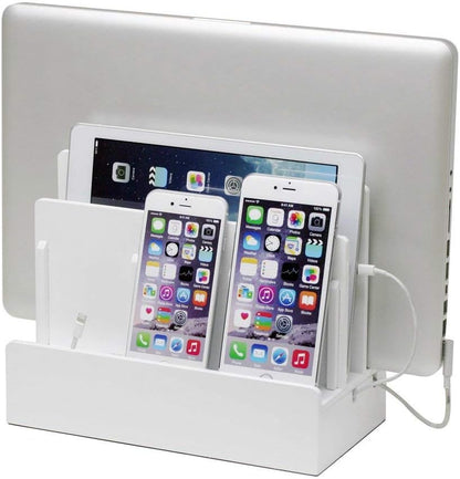 Eco-Friendly Bamboo Multi-Device Charging Station Dock & Organizer