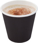 8-OZ Hot Beverage Cups with Ripple Wall Design Eco-Friendly Recyclable Paper Takeout Coffee Cup 500 CT - Eco Trade Company
