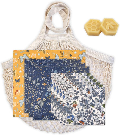Reusable Beeswax Wrap - 9 Pack Eco-Friendly Food Wraps, Bread Sandwich Wrapper - Organic, Sustainable, Zero Waste, Reusable Plastic-Free - Eco Trade Company