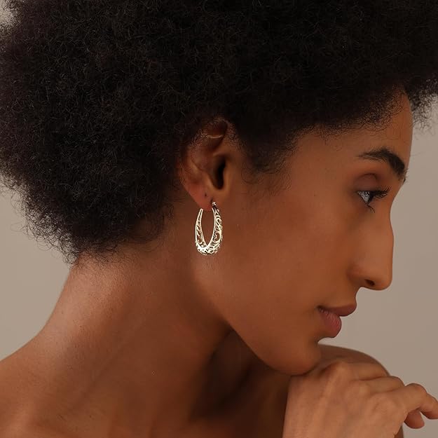 925 Sterling Silver Hoop Earrings - Eco Trade Company