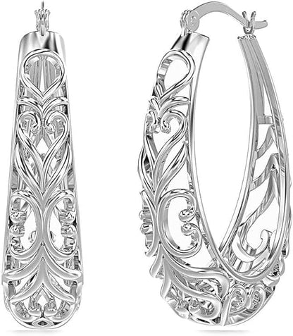 925 Sterling Silver Hoop Earrings - Eco Trade Company