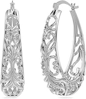 925 Sterling Silver Hoop Earrings - Eco Trade Company