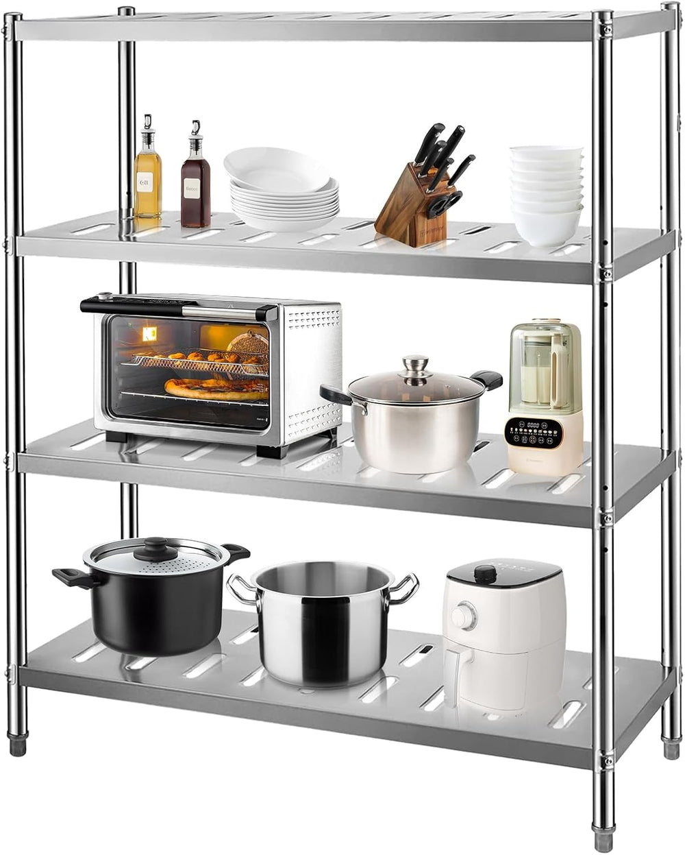 Stainless Steel Shelves, Durable Storage Shelf, Heavy Duty Kitchen Rac ...