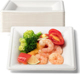 Eco-Friendly Sugarcane Plates for Party, Compostable Heavy-Duty Disposable Biodegradable Square Plates - Eco Trade Company