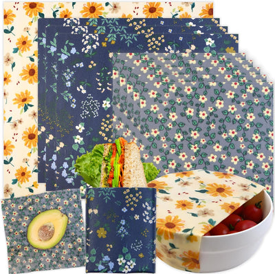 Reusable Beeswax Wrap - 9 Pack Eco-Friendly Food Wraps, Bread Sandwich Wrapper - Organic, Sustainable, Zero Waste, Reusable Plastic-Free - Eco Trade Company