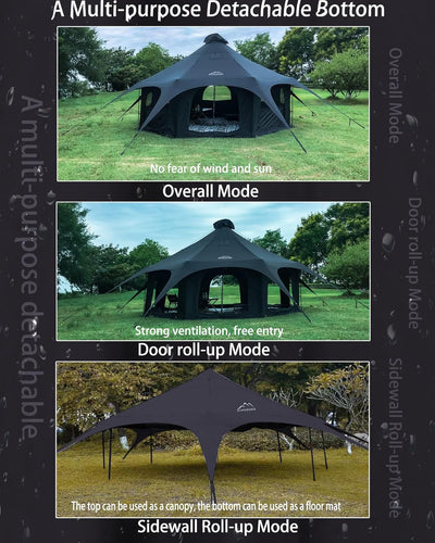 Cotton Canvas Tent Bell - Breathable and Windproof Family Camping Tents Glamping for 6/8/10 Person - Eco Trade Company