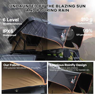 ocam tent Hard Shell Rooftop Tent for 2-3 People, Quick Setup, All-Season Overla – Eco Trade Company