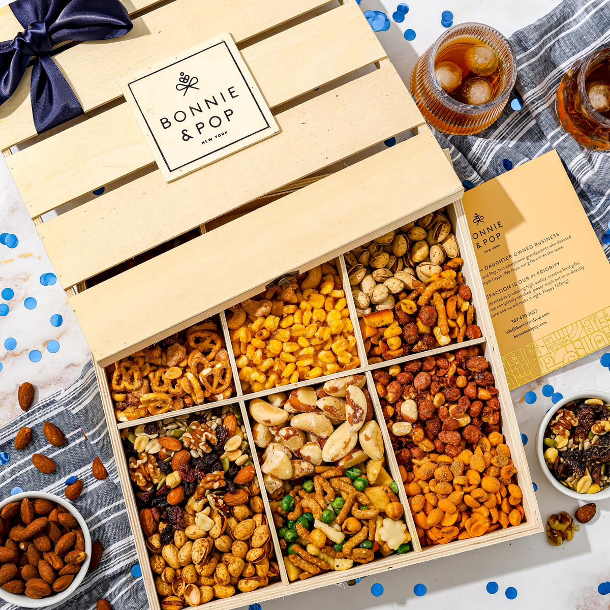 Nut Gift Basket in Reusable Wooden Crate, Healthy Gift Option – Eco ...
