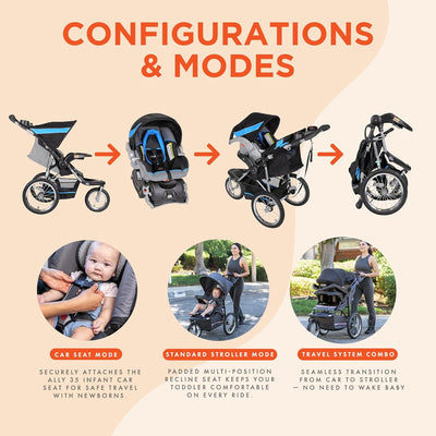 stroller car seat combo jogger Baby Stroller Expedition Travel System – Eco Trade Company
