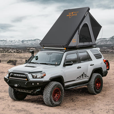 Hard Shell Rooftop Tent: Slim Aluminum Design with LED Light & Mattres – Eco Trade Company