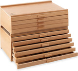 Wooden Drawer, Artist Storage Supply Box for Pastels, Pencils, Pens, Markers, Brushes and Tools - Eco Trade Company