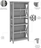 5 Shelf 66 Inch Bookcase Set - Eco Trade Company