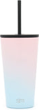 Insulated Tumbler Cup with Flip Lid and Straw Lid, Reusable Stainless Steel Water Bottle Iced Coffee Travel Mug,16oz 470ml - Eco Trade Company