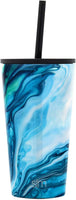 Insulated Tumbler Cup with Flip Lid and Straw Lid, Reusable Stainless Steel Water Bottle Iced Coffee Travel Mug,16oz 470ml - Eco Trade Company