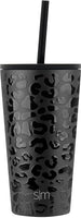 Insulated Tumbler Cup with Flip Lid and Straw Lid, Reusable Stainless Steel Water Bottle Iced Coffee Travel Mug,16oz 470ml - Eco Trade Company