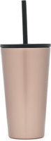 Insulated Tumbler Cup with Flip Lid and Straw Lid, Reusable Stainless Steel Water Bottle Iced Coffee Travel Mug,16oz 470ml - Eco Trade Company