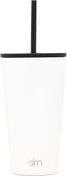 Insulated Tumbler Cup with Flip Lid and Straw Lid, Reusable Stainless Steel Water Bottle Iced Coffee Travel Mug,16oz 470ml - Eco Trade Company