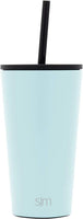 Insulated Tumbler Cup with Flip Lid and Straw Lid, Reusable Stainless Steel Water Bottle Iced Coffee Travel Mug,16oz 470ml - Eco Trade Company