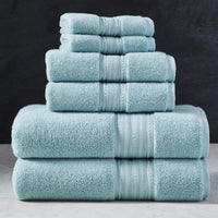 Super Soft USA-Grown Cotton 6 Piece Solid Towel Set - Eco Trade Company