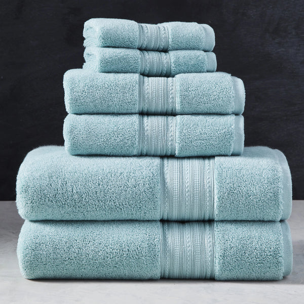 Super Soft USA-Grown Cotton 6 Piece Solid Towel Set - Eco Trade Company