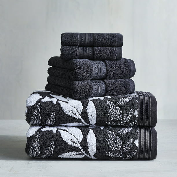 Soft Floral 6 Piece Towel Set - Eco Trade Company