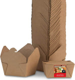 Microwaveable Kraft Brown Take Out Boxes Leak and Grease Resistant Food Containers - Recyclable to Go Containers for Restaurants - Eco Trade Company