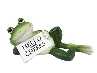 Blessed Assurance - Inspirational Cute Praying Frog On Rock Statue - Eco Trade Company