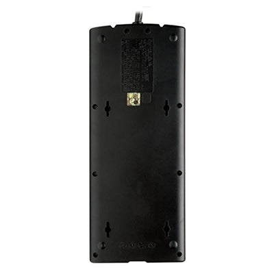 12 Outlet Surge Protector Power Strip, 8ft Cord, Right-Angle Plug, Tel/Modem/Coax Protection - Eco Trade Company