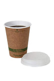 100% Biodegradable, 100% Compostable Paper PLA-Lined 12 Ounce Kraft Coffee Hot Cup and Lid Combo, 50 Pack - Eco Trade Company