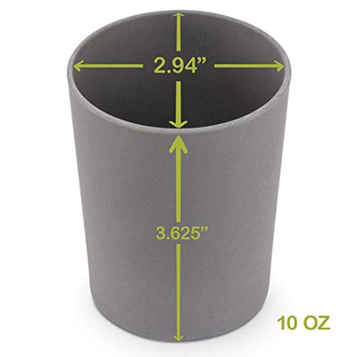 Bamboo Toddler Cups - 4 pc Set,10 fl oz. Eco-Friendly, Non-Toxic Non-Plastic Cups - Dishwasher Safe - BPA Free - Eco Trade Company