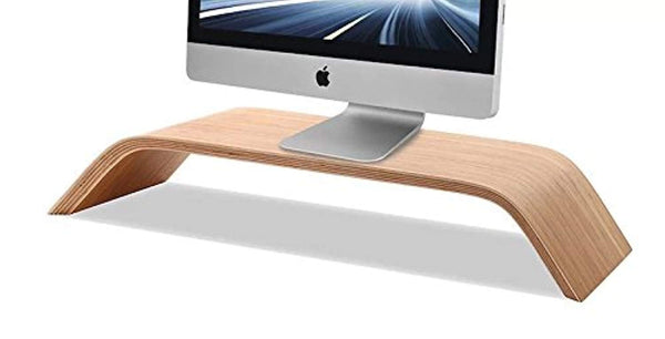 Real Wood Monitor Stand, Riser Imac Stand Computer Display Stand, Solid  Wood Desk Shelf Support, Home Office, Gift for Him, Desk Accessories 