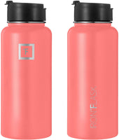 Sports Water Bottle, 3 Lids (Straw Lid), Vacuum Insulated Stainless Steel, Modern Double Walled, Simple Thermo Mug - Eco Trade Company