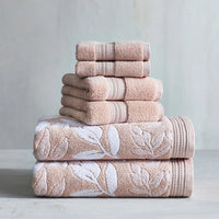 Soft Floral 6 Piece Towel Set - Eco Trade Company