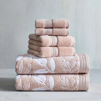 Soft Floral 6 Piece Towel Set - Eco Trade Company