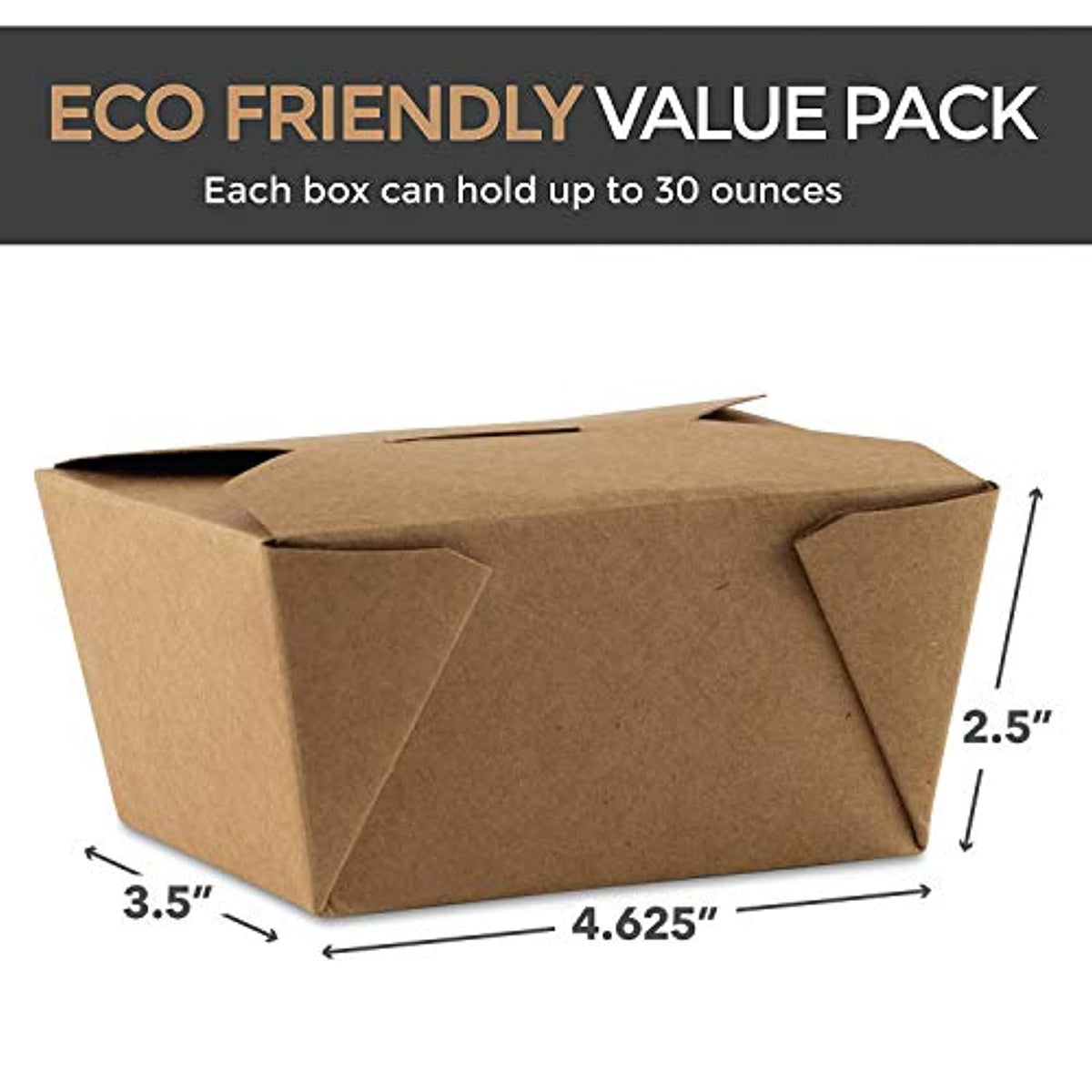 Take Out Food Containers Microwaveable Kraft Brown Take Out Boxes 30 oz