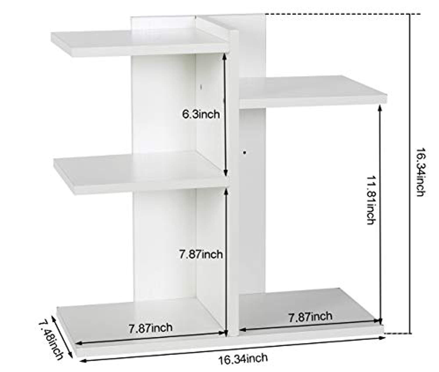 Wood Desktop Bookshelf Assembled Countertop Bookcase Literature Holder Accessories Display Rack Office Supplies Desk Organizer - Eco Trade Company