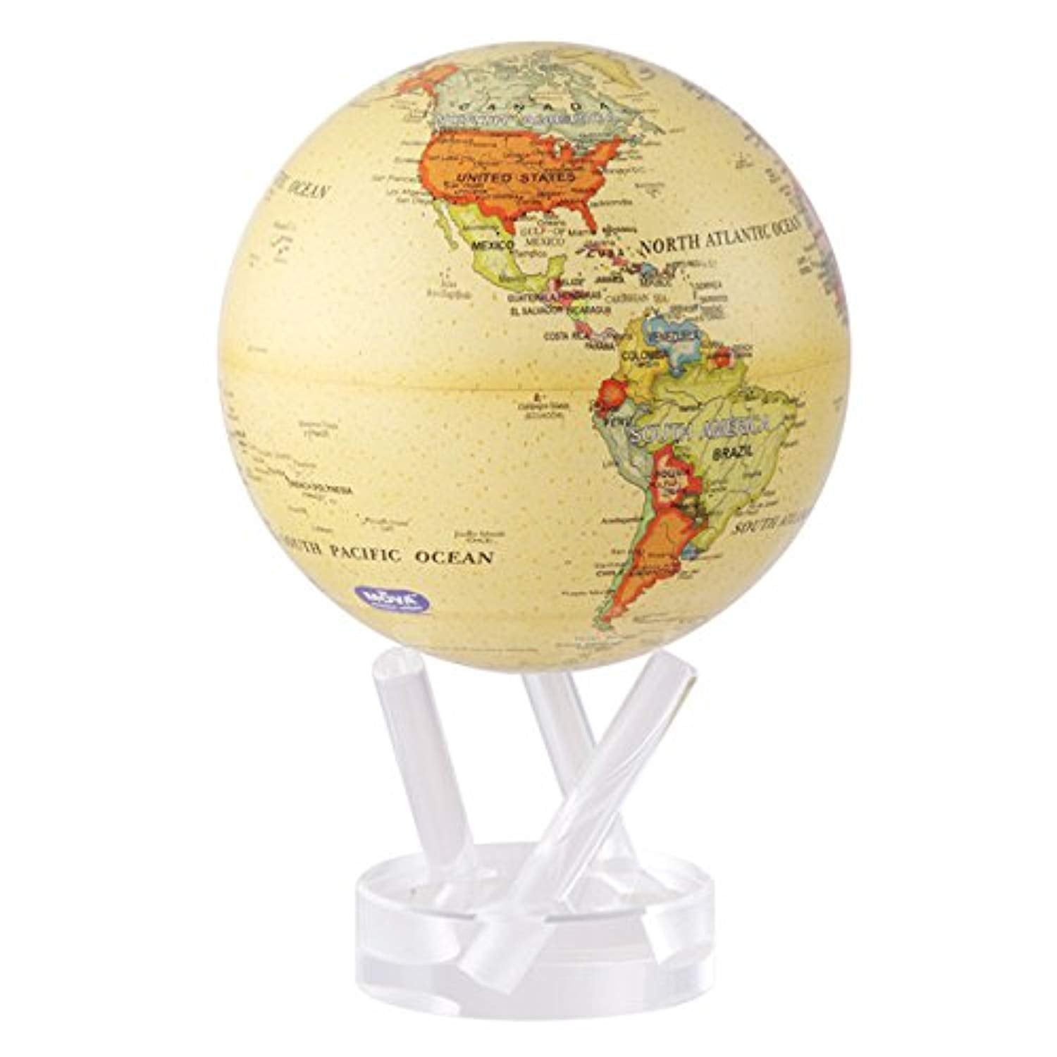 MOVA Political Map Yellow Globe 4.5" - Eco Trade Company