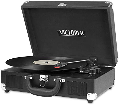 3-Speed Bluetooth Portable Suitcase Record Player with Built-in Speakers | Upgraded Turntable Audio Sound| Includes Extra Stylus - Eco Trade Company